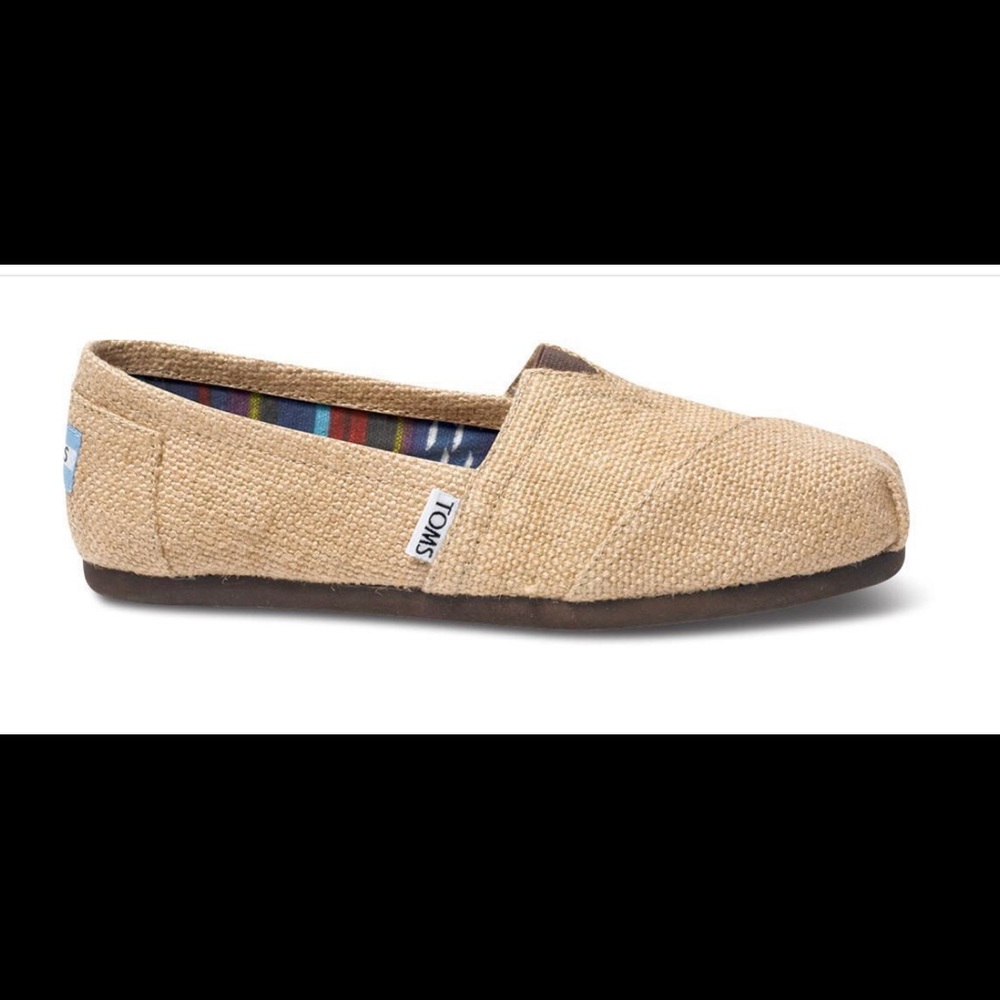 Burlap Toms Womens size 8